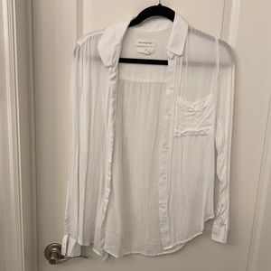 Sheer white button up